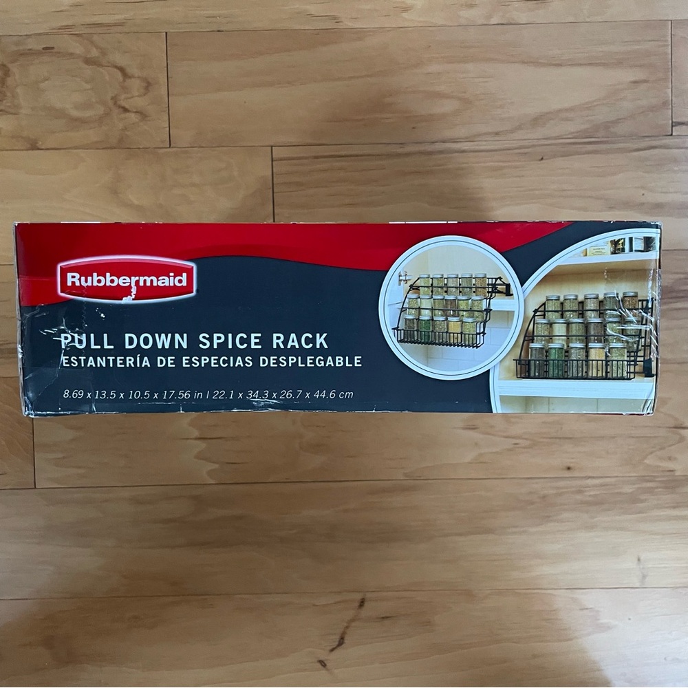 Spice Rack 3 Tier Rubbermaid Pull Down Spice Rack Black Metal Wire - Picture 5 of 8
